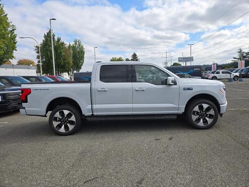 Space White Metallic 2025 Ford F-150 Lightning Platinum