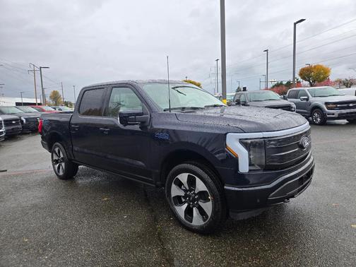 Antimatter Blue Metallic 2025 Ford F-150 Lightning Platinum