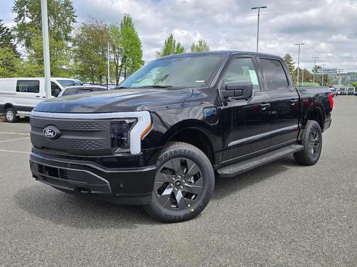 Agate Black Metallic 2025 Ford F-150 Lightning Flash