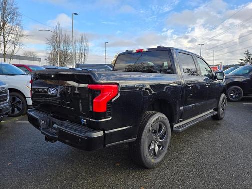 Agate Black Metallic 2025 Ford F-150 Lightning Flash
