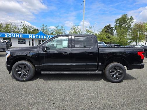 Agate Black Metallic 2025 Ford F-150 Lightning Flash