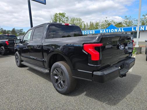 Agate Black Metallic 2025 Ford F-150 Lightning Flash