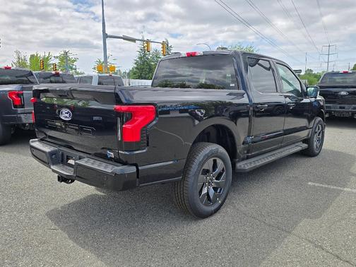 Agate Black Metallic 2025 Ford F-150 Lightning Flash