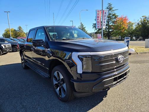 Antimatter Blue Metallic 2025 Ford F-150 Lightning Platinum