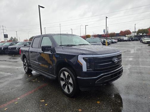 Antimatter Blue Metallic 2025 Ford F-150 Lightning Platinum