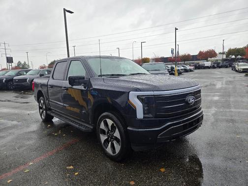 Antimatter Blue Metallic 2025 Ford F-150 Lightning Platinum