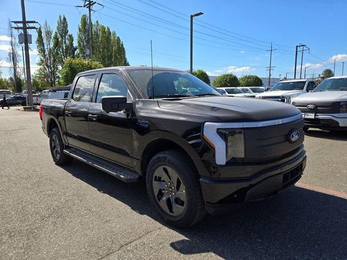 Agate Black Metallic 2025 Ford F-150 Lightning Flash