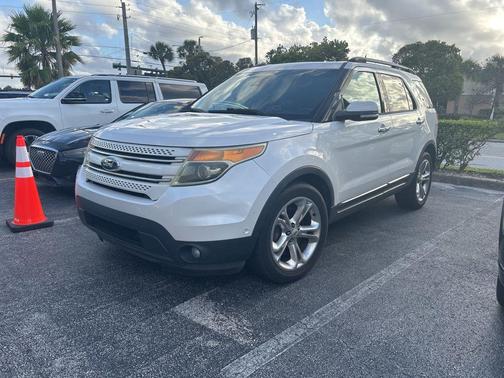 White Platinum Metallic Tri-Coat 2015 Ford Explorer Limited