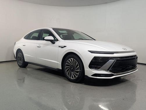 Serenity White 2026 Hyundai SONATA Hybrid SE