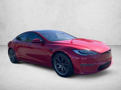 Red Multi-Coat 2021 Tesla Model S Plaid