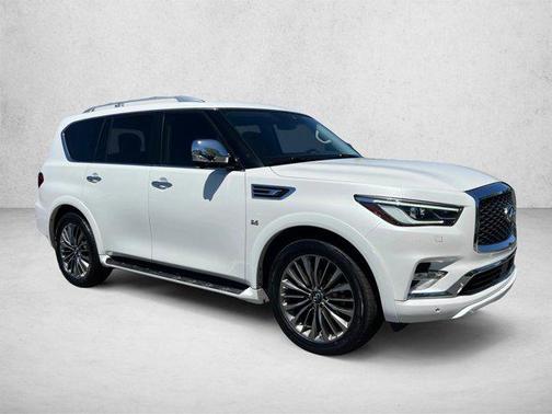 Moonstone White 2019 INFINITI QX80 Luxe