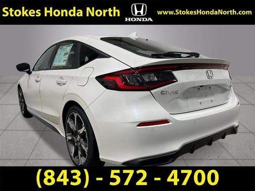 Platinum White Pearl 2026 Honda Civic Hybrid Sport Touring
