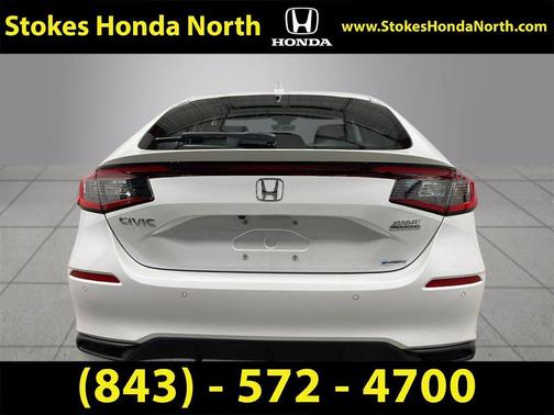 Platinum White Pearl 2026 Honda Civic Hybrid Sport Touring
