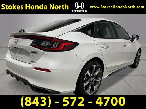 Platinum White Pearl 2026 Honda Civic Hybrid Sport Touring