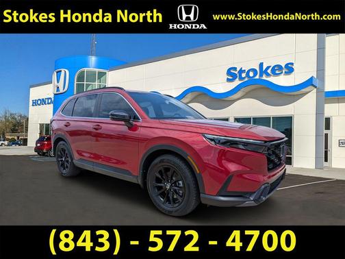 Radiant Red Metallic 2025 Honda CR-V Hybrid Sport FWD