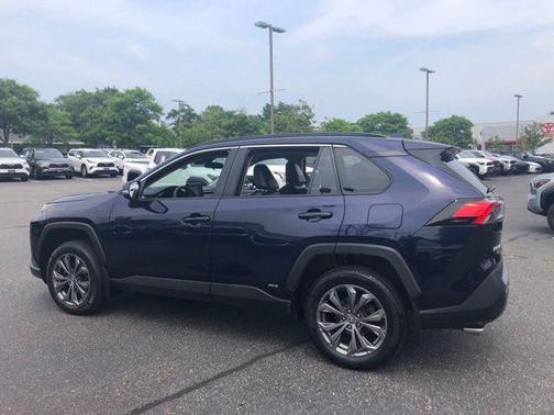 Blue 2022 Toyota RAV4 Hybrid XLE Premium