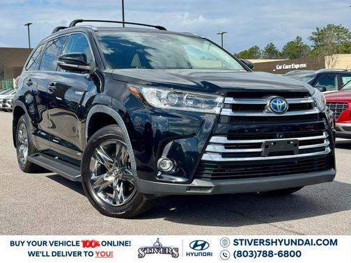 Midnight Black Metallic 2019 Toyota Highlander Hybrid Platinum