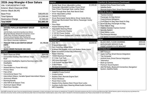 2026 Jeep Wrangler Sahara
