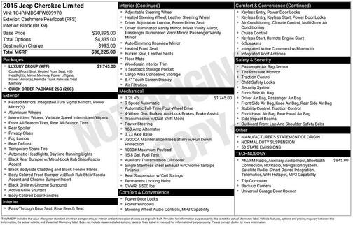 2015 Jeep Cherokee Limited