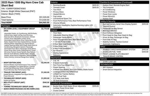2025 RAM 1500 Big Horn/Lone Star