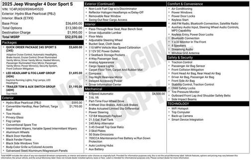2025 Jeep Wrangler Sport S