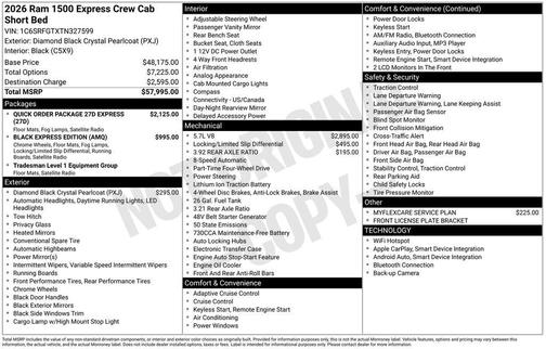 2026 RAM 1500 Express