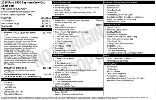 2025 RAM 1500 Big Horn/Lone Star