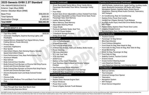 2025 Genesis GV80 2.5T