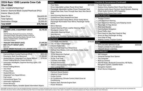 2026 RAM 1500 Laramie
