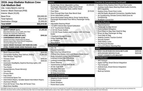 2026 Jeep Gladiator Rubicon