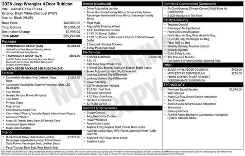 2026 Jeep Wrangler Rubicon