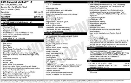2023 Chevrolet Malibu FWD 1LT