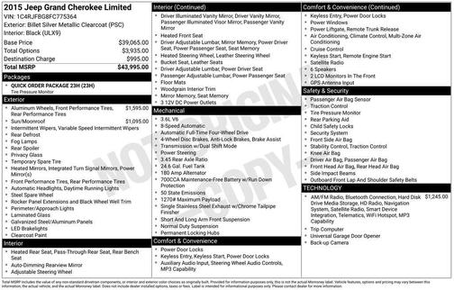 2015 Jeep Grand Cherokee Limited