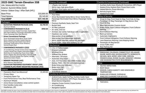 2025 GMC Terrain AWD Elevation