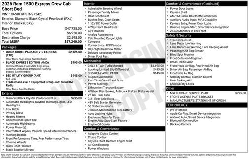 2026 RAM 1500 Express