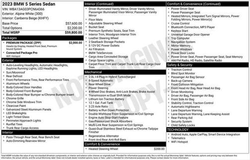 2023 BMW 530e Base