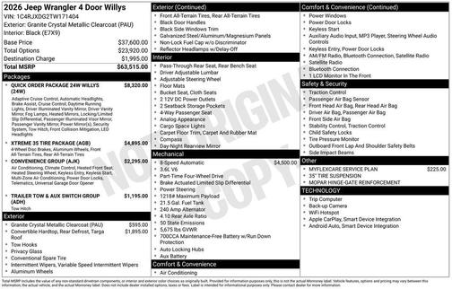2026 Jeep Wrangler Willys