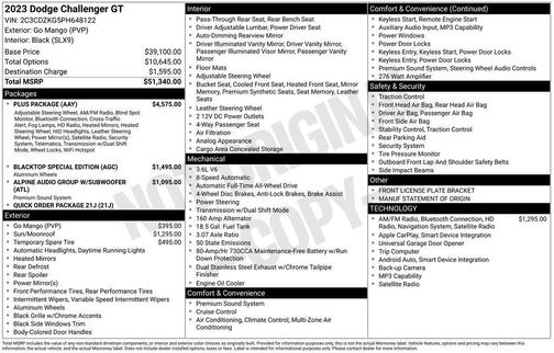 2023 Dodge Challenger GT
