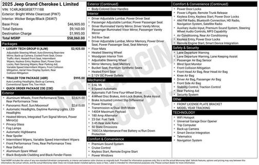 2025 Jeep Grand Cherokee L Limited