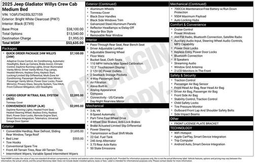 2025 Jeep Gladiator Willys