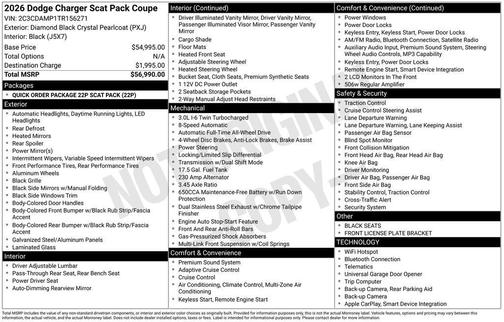 2026 Dodge Charger R/T Scat Pack