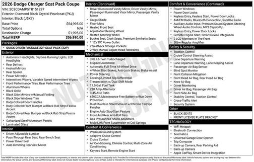 2026 Dodge Charger R/T Scat Pack