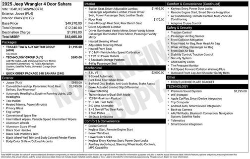 2025 Jeep Wrangler 4-Door Sahara 4x4