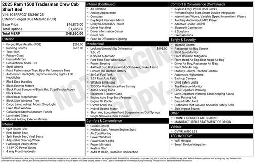 2025 RAM 1500 Tradesman