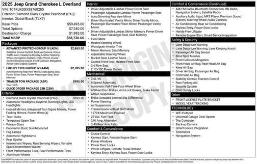 2025 Jeep Grand Cherokee L Overland