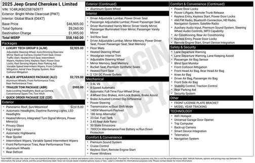 2025 Jeep Grand Cherokee L Limited