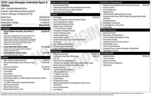 2022 Jeep Wrangler Unlimited Sport