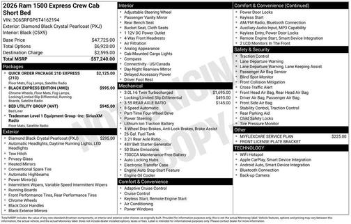 2026 RAM 1500 Express