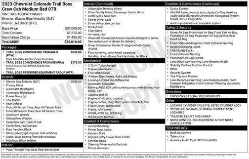 2023 Chevrolet Colorado Trail Boss