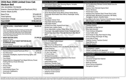 2026 RAM 2500 Limited